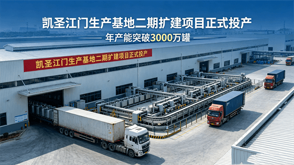 凯圣江门生产基地二期扩建项目正式投产，年产能突破3000万罐